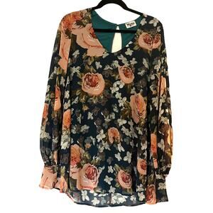 Show Me Your Mumu Teal and Pink Floral Dress Size Small